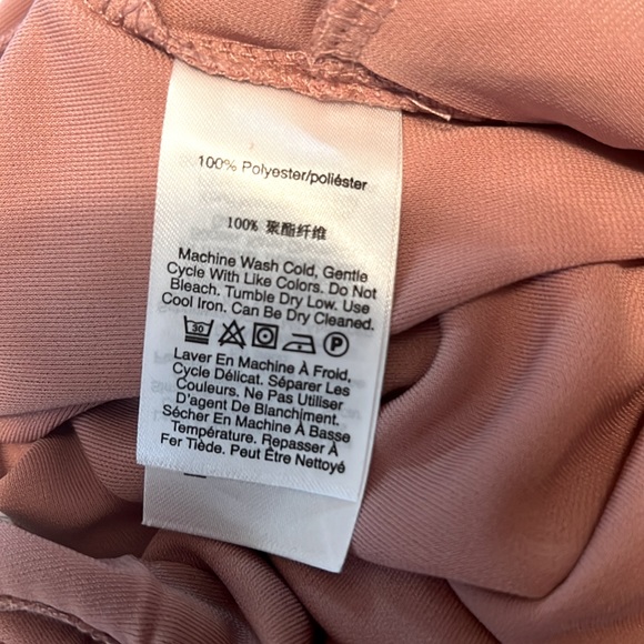 Donna Karan New York NWT Size L Mauve Lina Sleeve Collared Bodysuit (0051) - Picture 10 of 12